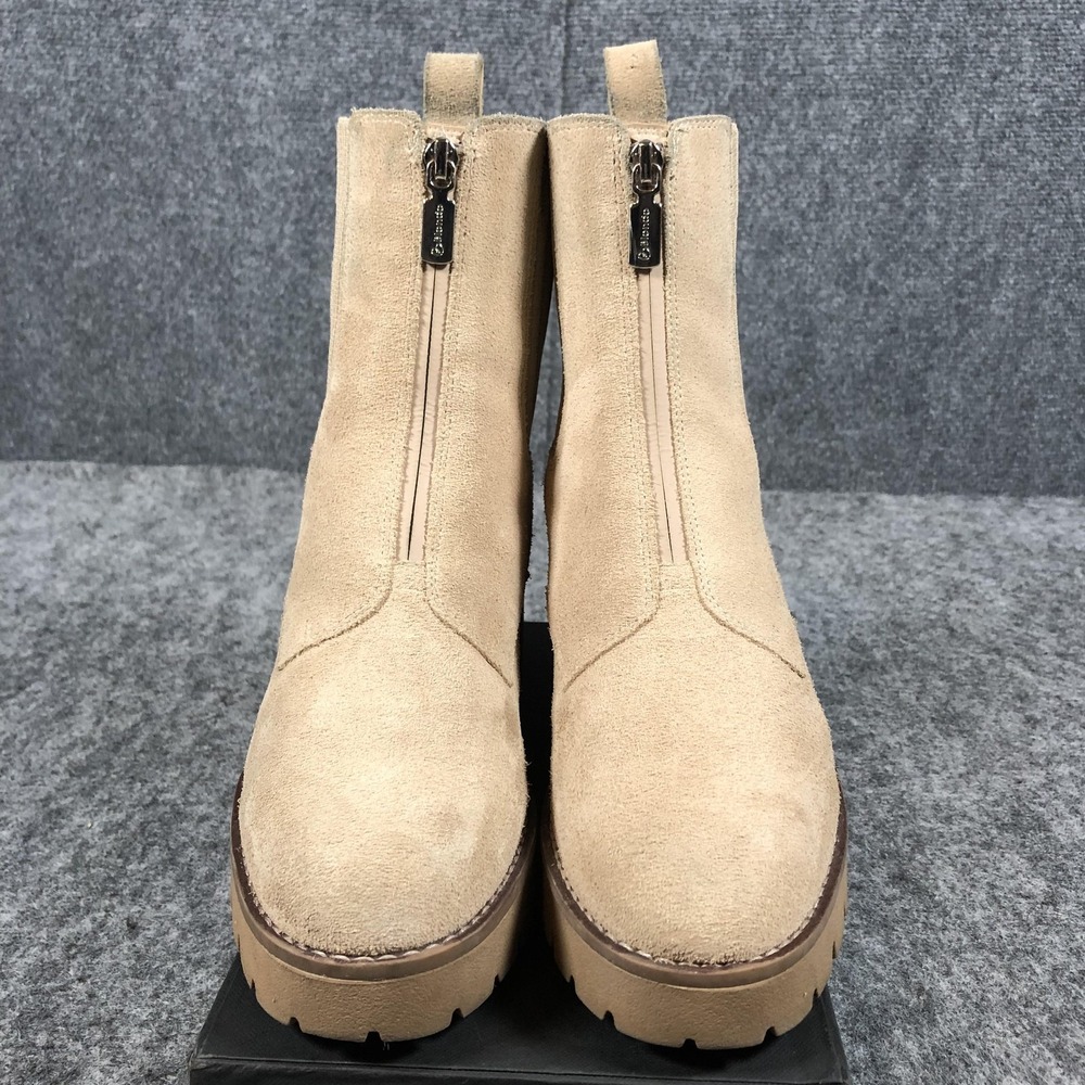 Blondo Waterproof Chelsea Booties Womens 8.5‎ M Beige Suede Lug Sole Ankle - Picture 4 of 16